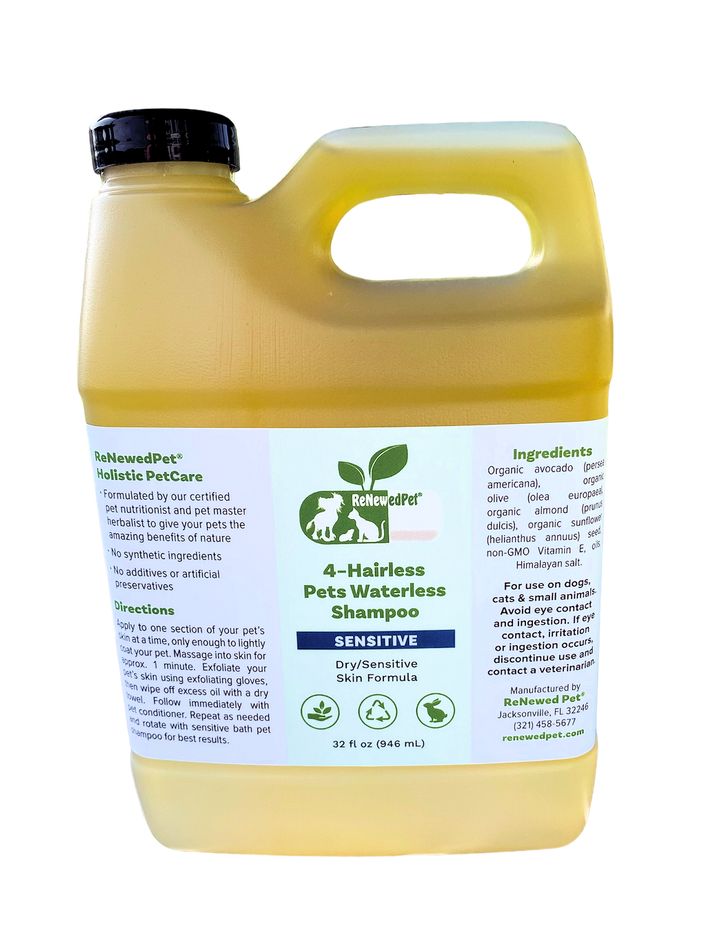 4-HAIRLESS PETS SENSITIVE WATERLESS SHAMPOO