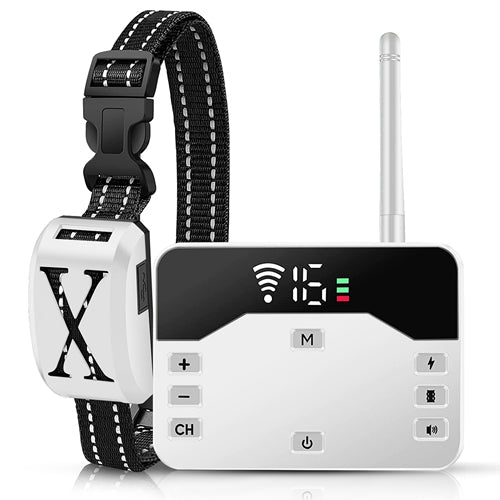 Gbruno 2-in-1 Wireless Electric Dog Fence with Adjustable Range