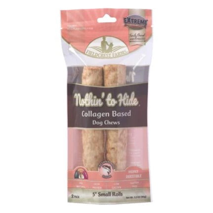 Collagen Dog Chews, Salmon Flavor, 5-Inch Rolls, 2 Pack
