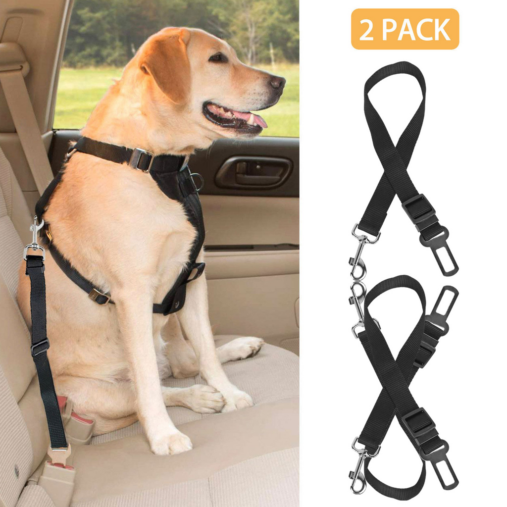 Adjustable Pet Seat Belt Leash, Pack of 2 – For Dogs & Cats