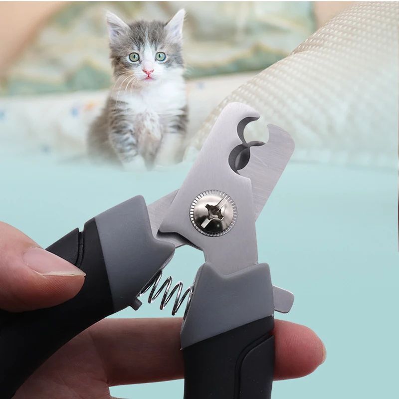 Cat Nail Clipper with Stainless Steel Blade and Ergonomic Grip