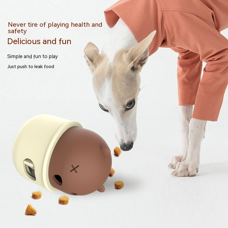 Adjustable Silicone Pet Food Dispenser for Dogs and Cats