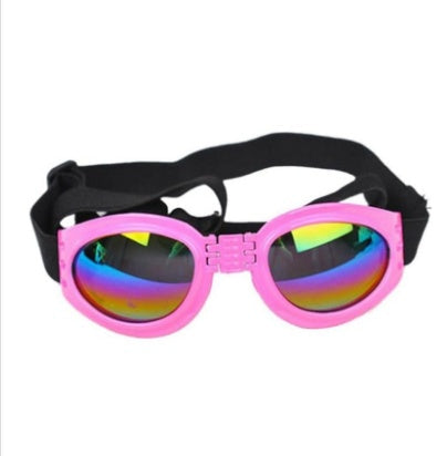 Dog Sunglasses for Medium and Large Dogs, Adjustable Fit, Plastic Frame