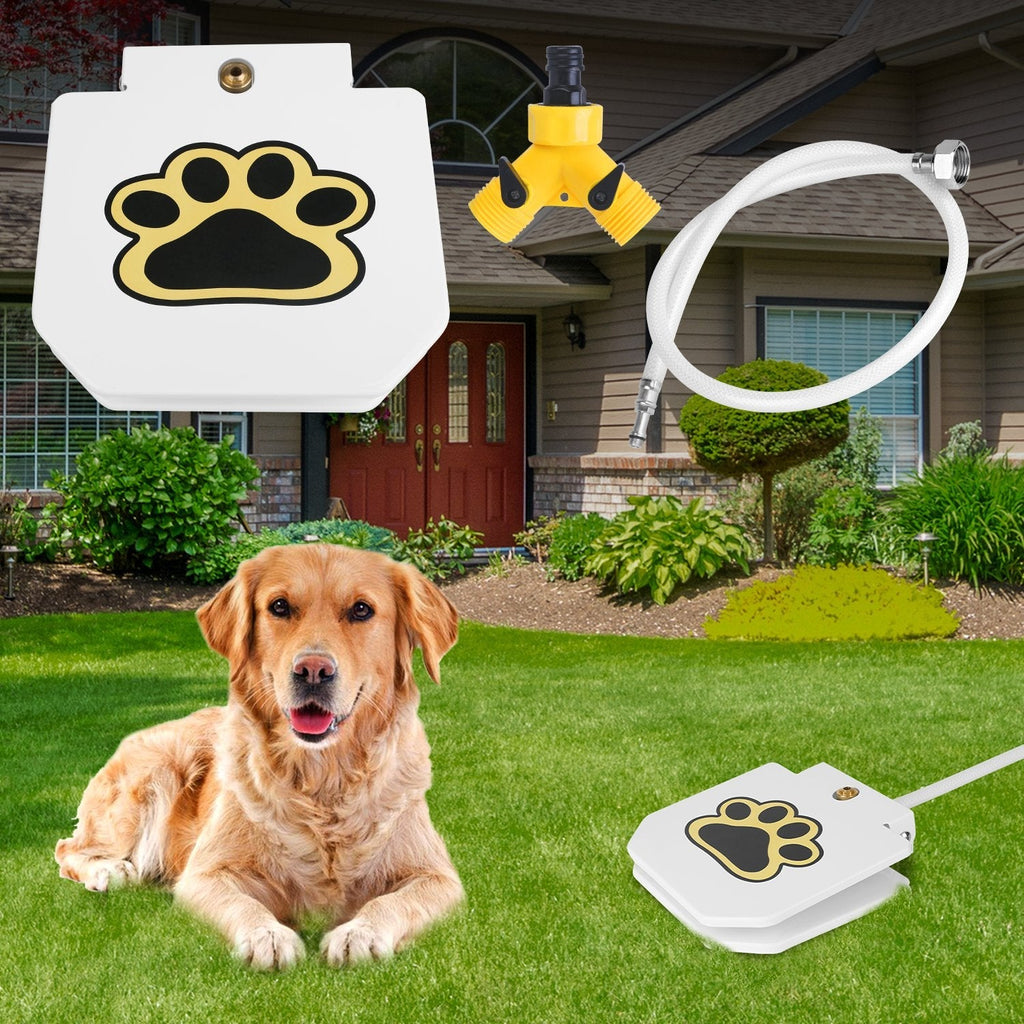Step-On Outdoor Dog Water Fountain with Paw Pedal