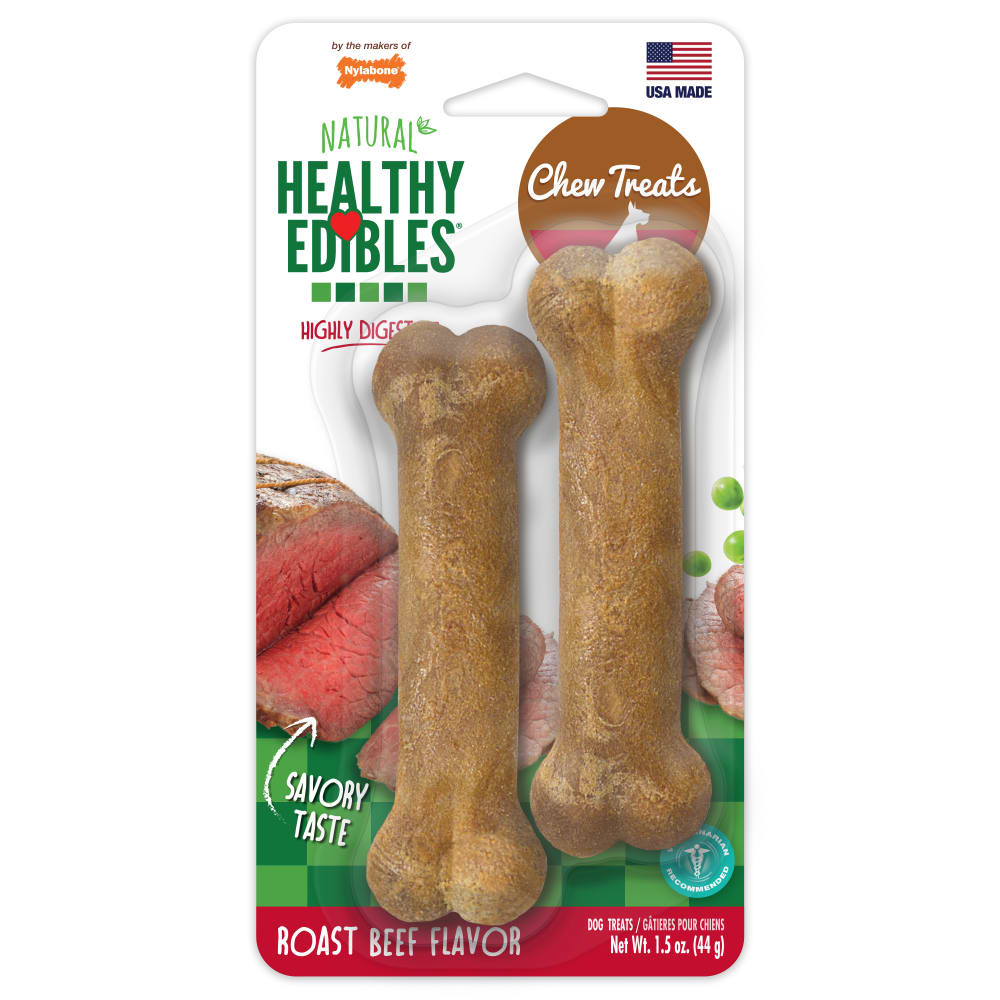 Roast Beef Dog Chew Made in USA, Natural Ingredients
