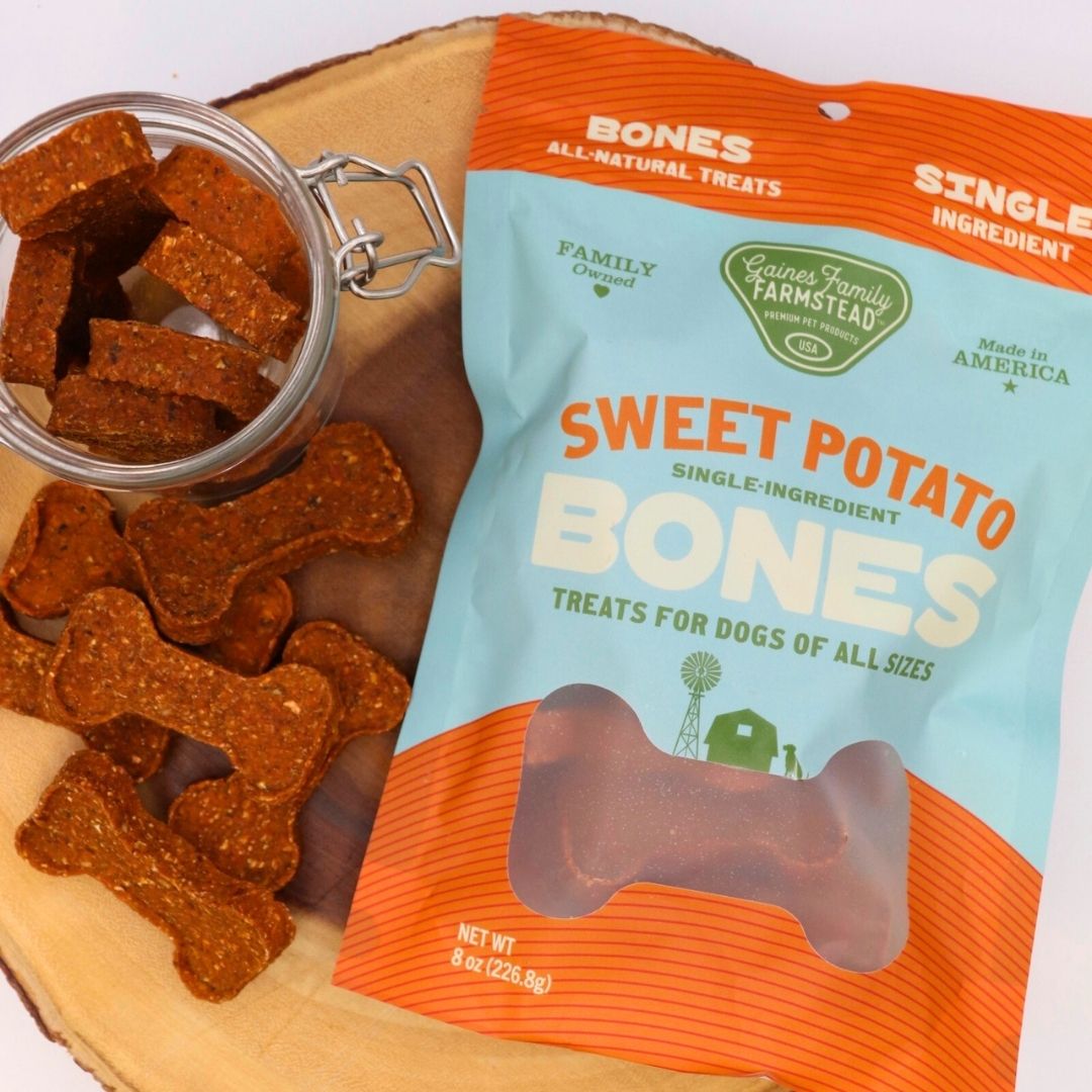 Sweet Potato Bone Dog Treat – Single Ingredient, Soft Chew