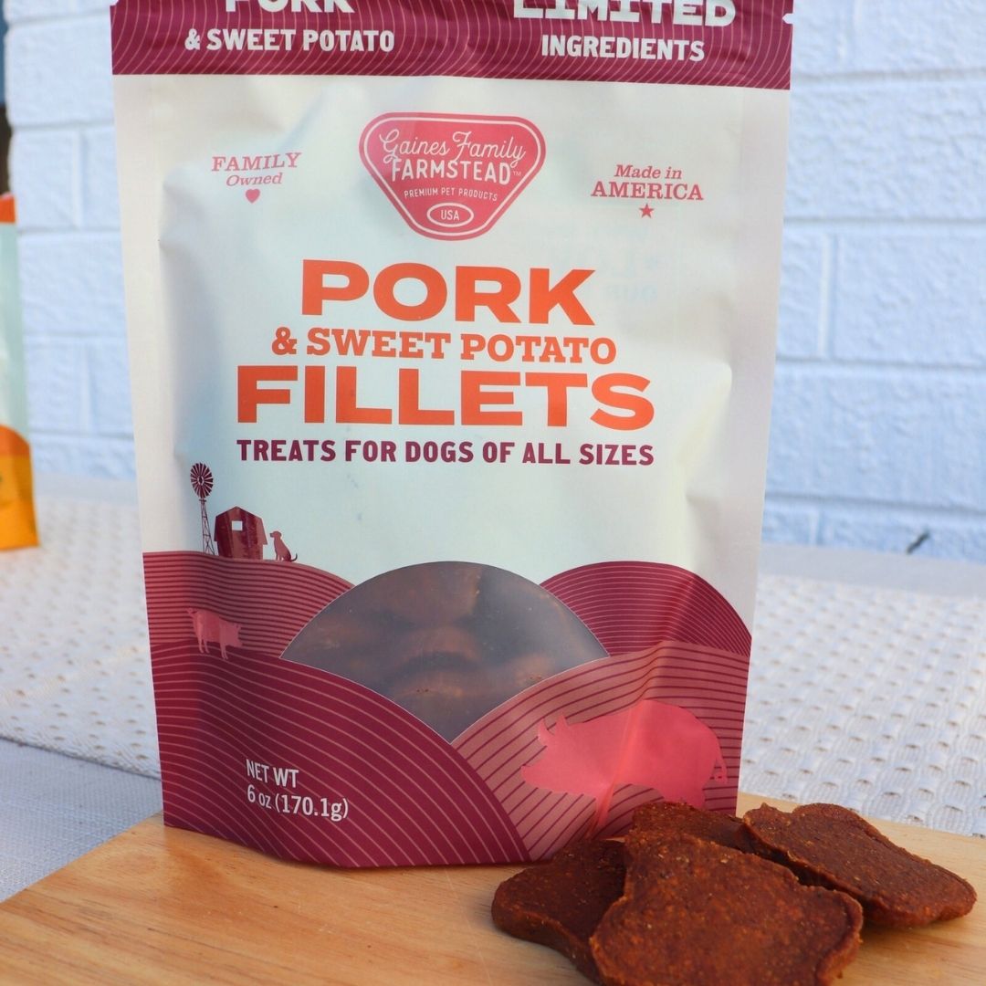 Soft Pork & Sweet Potato Dog Treat Fillets