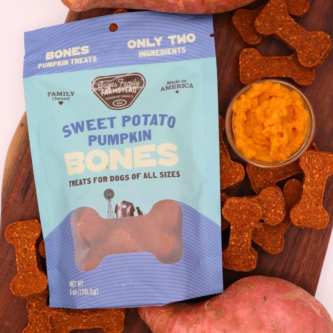 Sweet Potato & Pumpkin Dog Bones – Chewy, Vitamin-Rich Treats