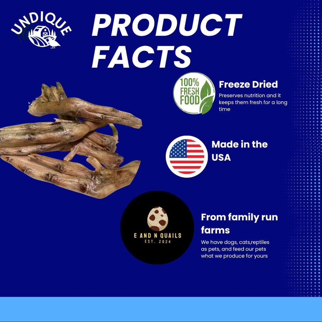 Freeze-Dried Duck Feet Dog Treats – Single Ingredient