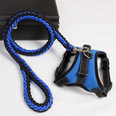 Dog Chest Harness and Leash Set, Durable Nylon, Multiple Sizes