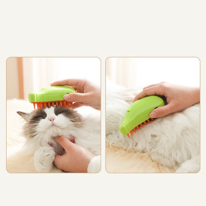 Rechargeable Steam Pet Brush for Cats and Dogs