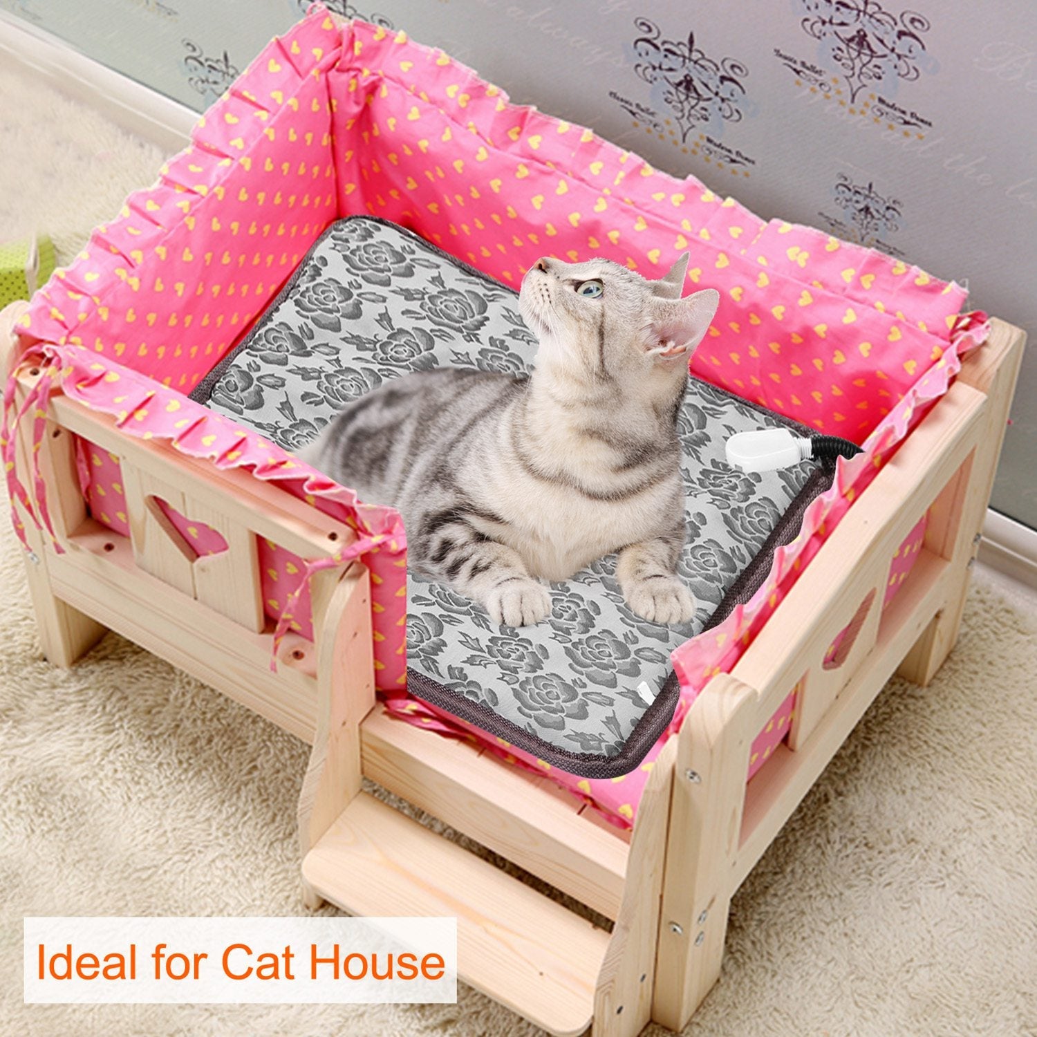 Electric Pet Heating Pad with Adjustable Temperature for Dogs & Cats