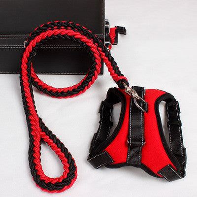 Dog Chest Harness and Leash Set, Durable Nylon, Multiple Sizes