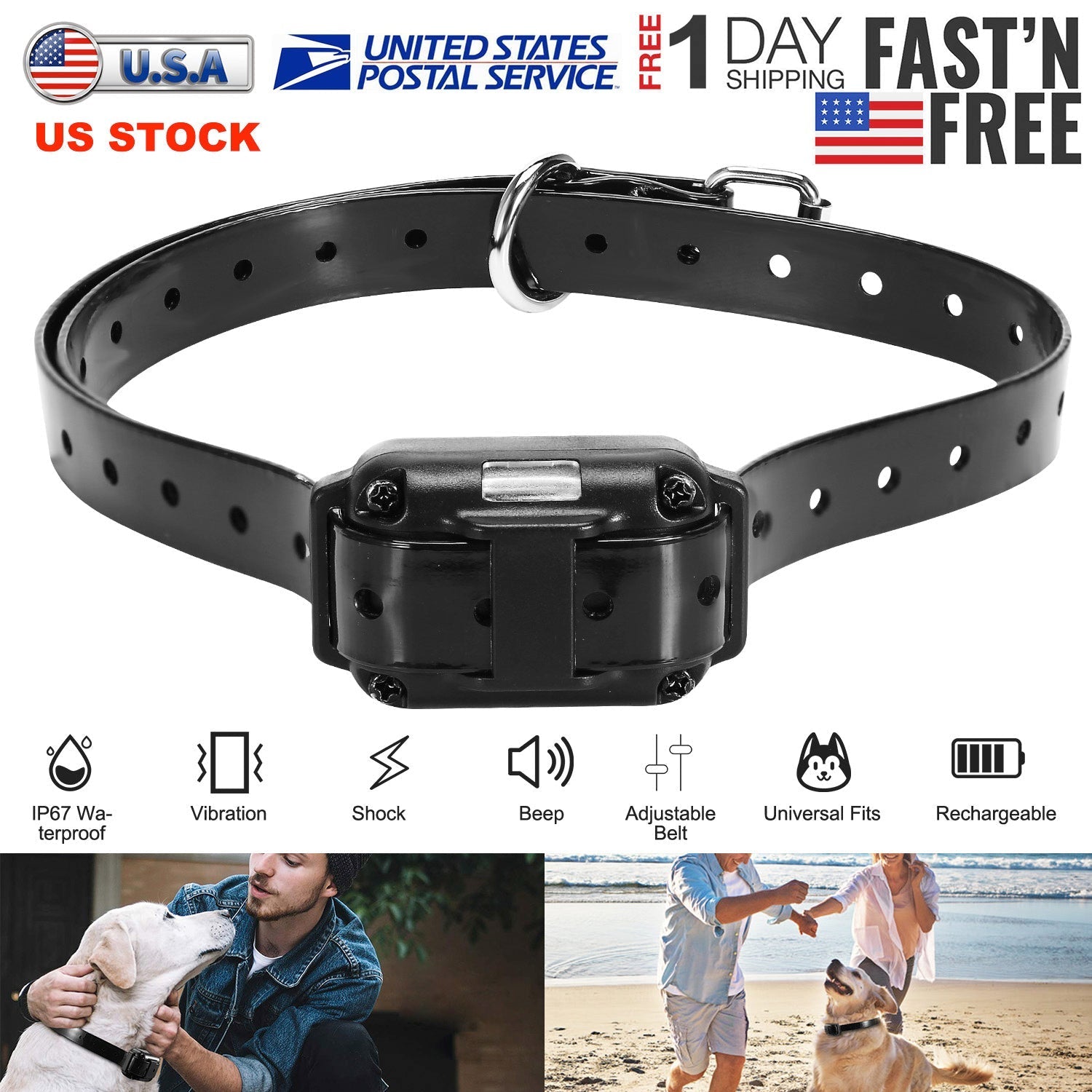 Dog Training Collar Receiver – Waterproof, Adjustable Fit