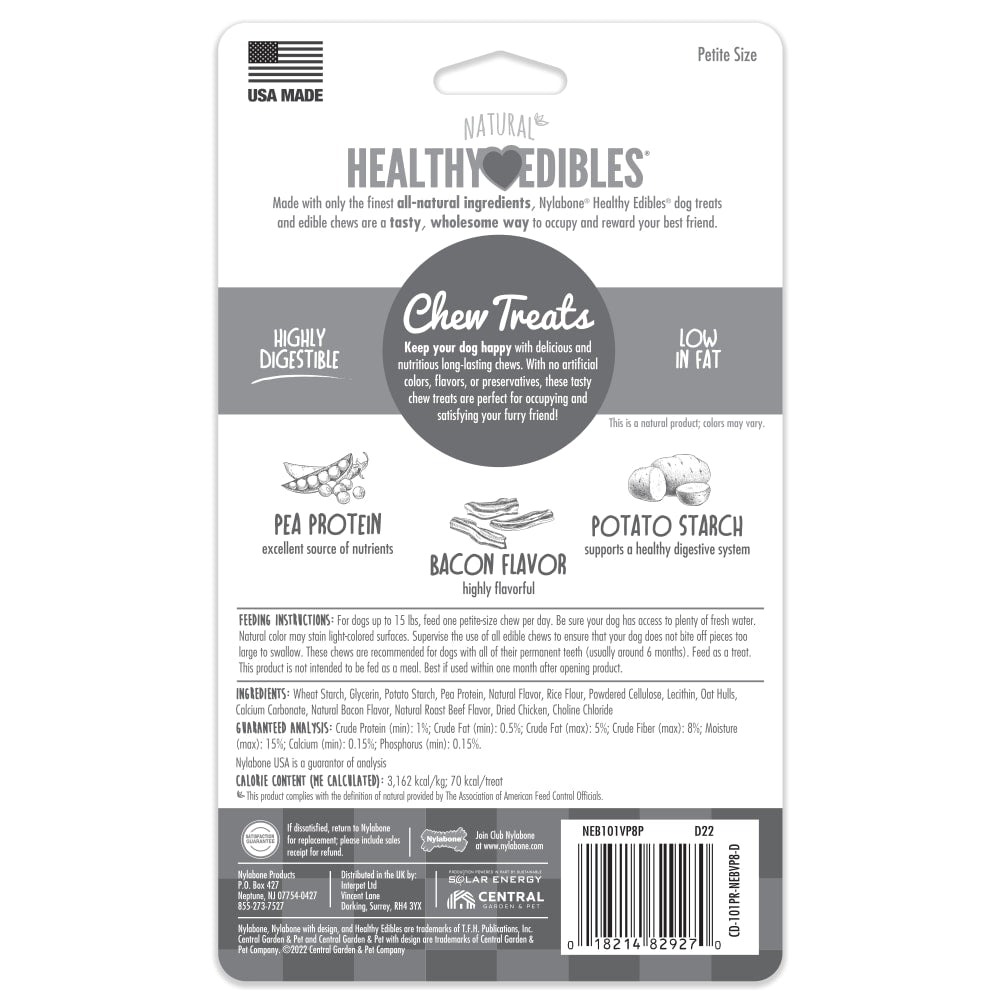 Healthy Edibles Bacon Dog Treats – Natural Chews for All Sizes