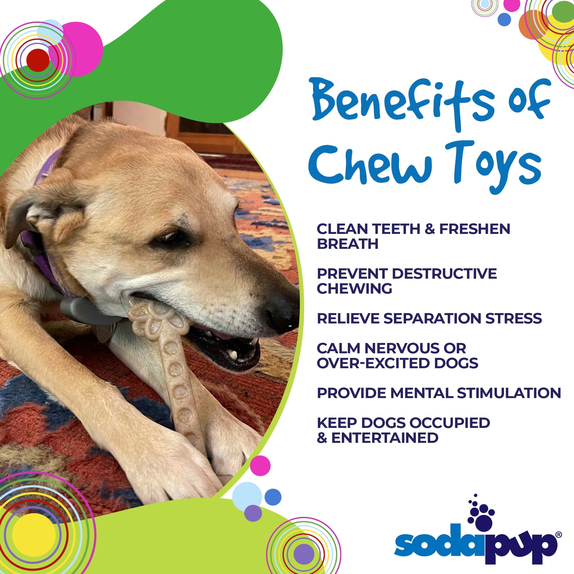 Flower Tower Nylon & Wood Chew Toy for Small Dogs