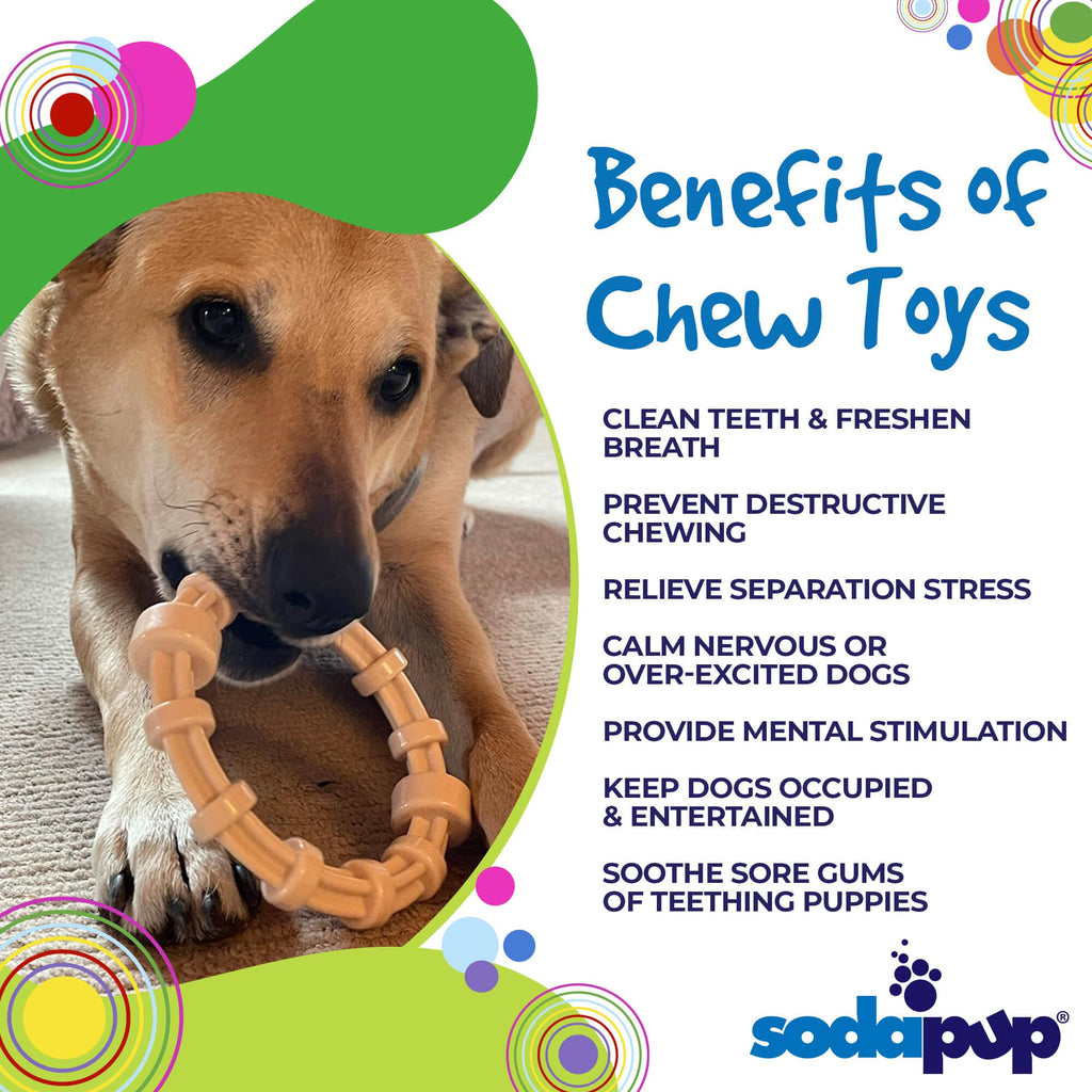 Honey Bone Chicken Flavored Teething Ring for Dogs, 5.25"
