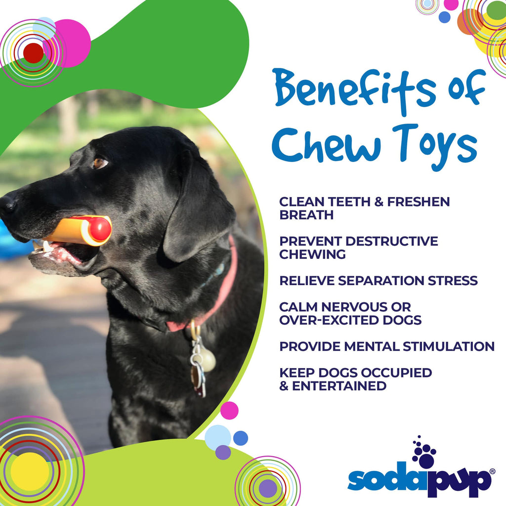 Hot Dog Nylon Chew Toy for Aggressive Chewers, 6.25"