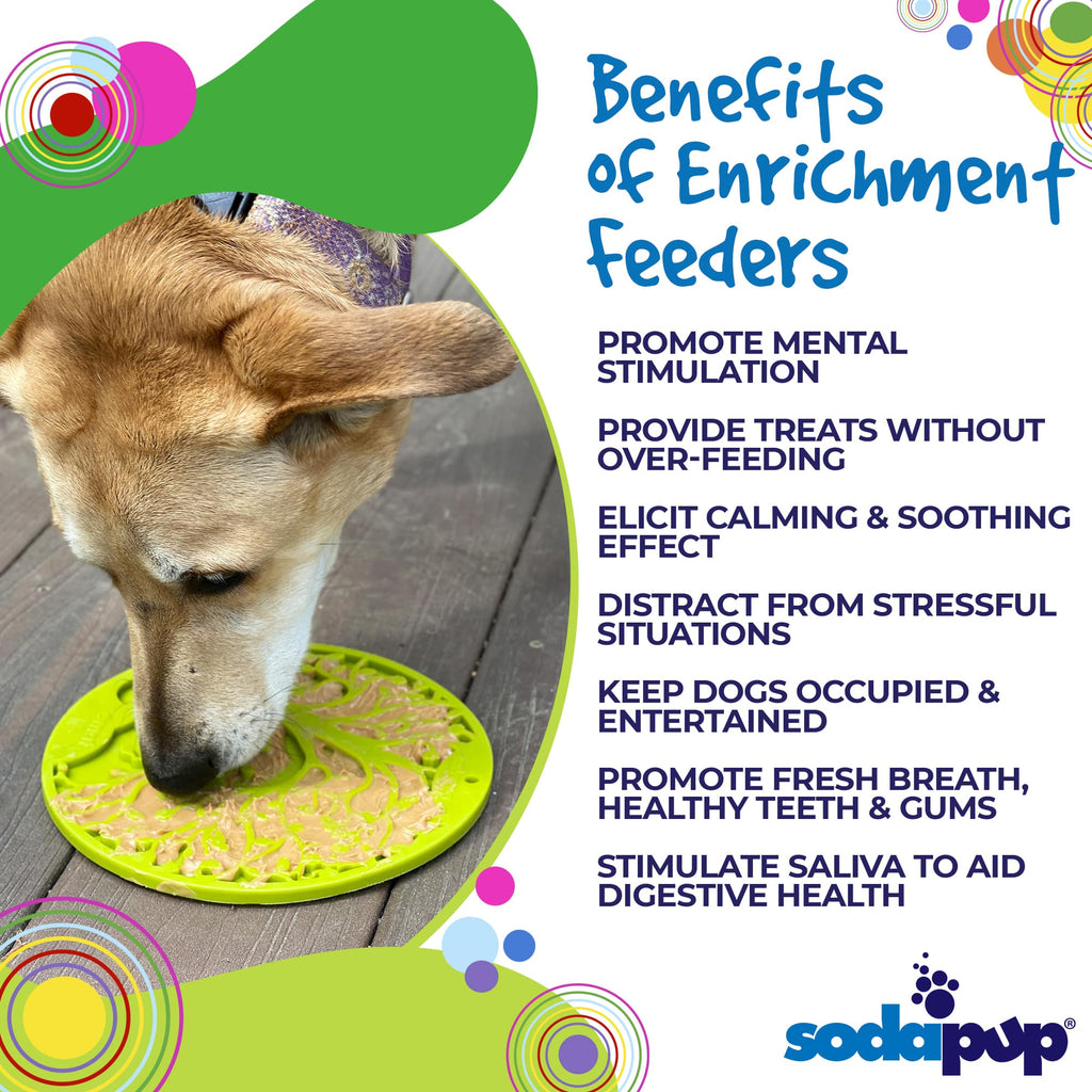 Tree of Life Dog Lick Mat with Suction Cups, 8" Diameter