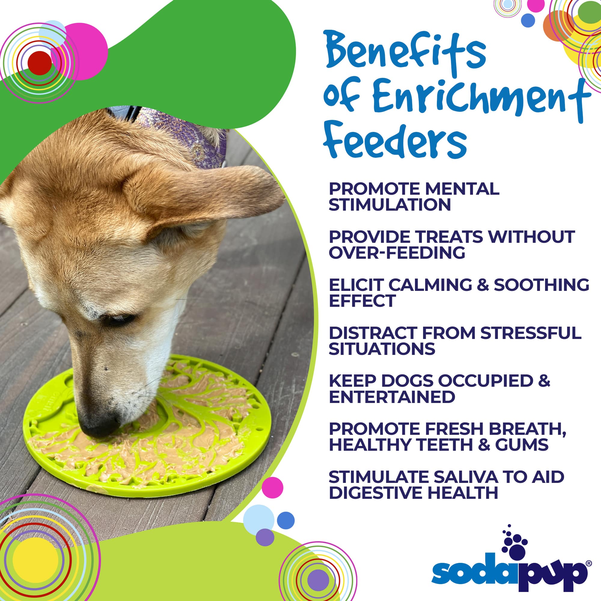 Tree of Life Dog Lick Mat with Suction Cups, 8" Diameter