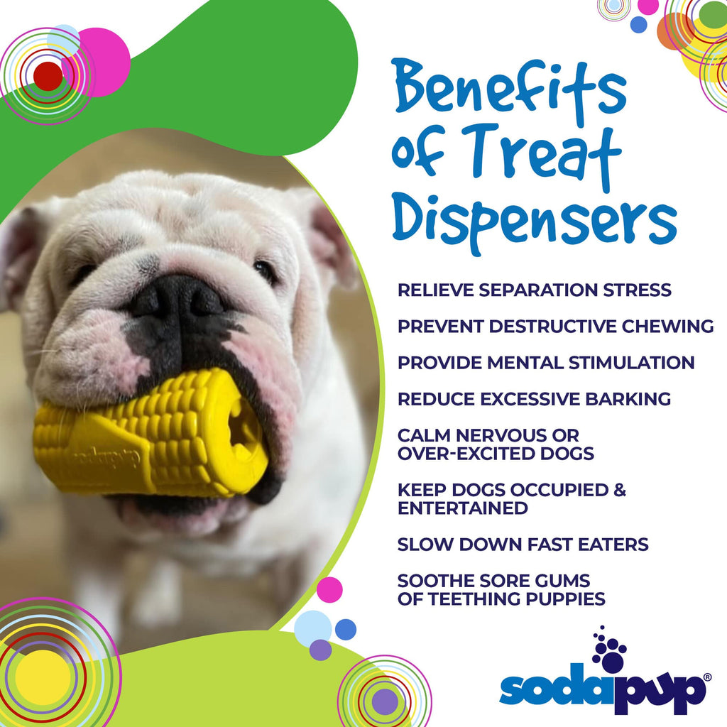 Corn on the Cob Rubber Dog Chew Toy and Treat Dispenser