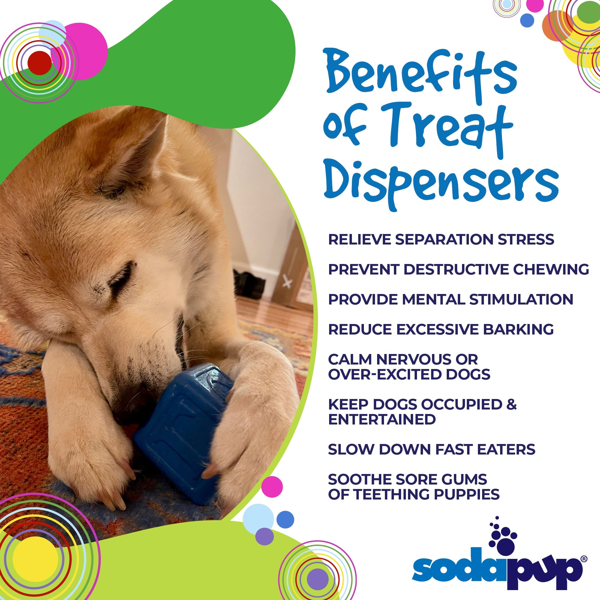 Love Cube Rubber Dog Chew Toy & Treat Dispenser – Large