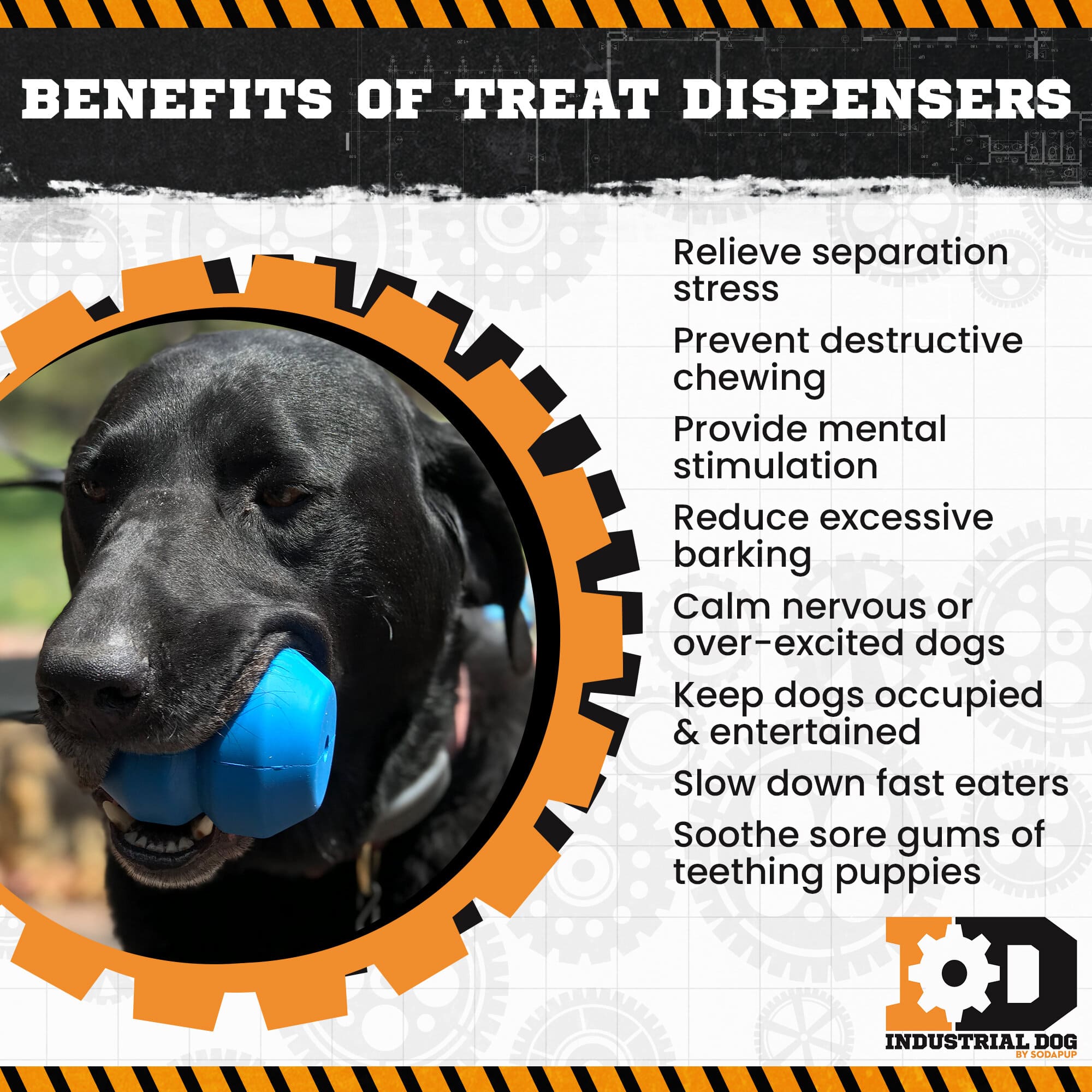 Double Trouble Durable Rubber Chew Toy & Treat Dispenser for Large Dogs