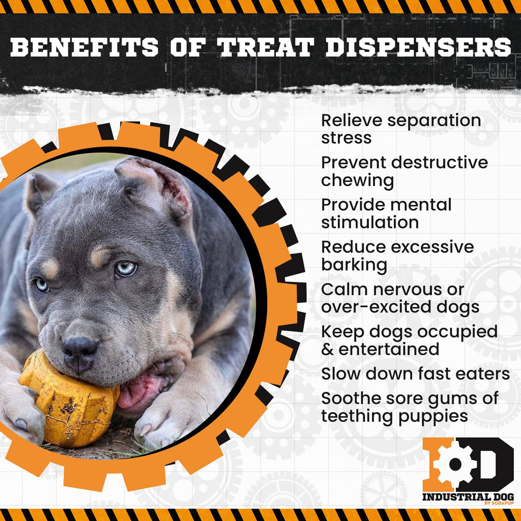 Gear eDispenser Rubber Chew Toy and Treat Holder for Power Chewers, Large