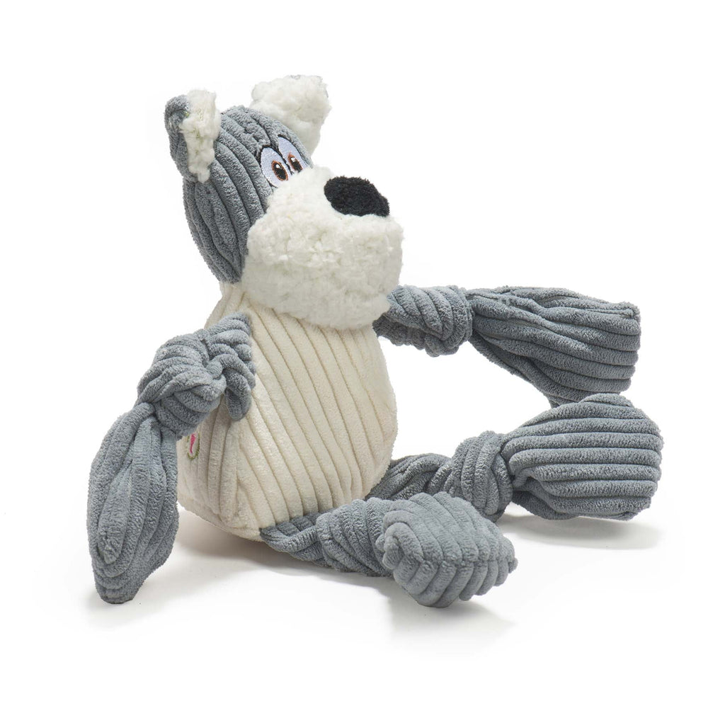 HuggleMutts Small Mixed-Breed Dog Plush Toy with 5 Squeakers
