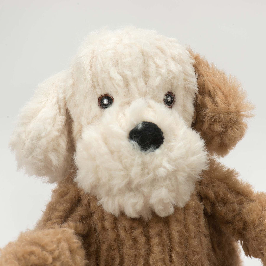 HuggleMutts Small Plush Dog Toy with 5 Squeakers, 9-Inch
