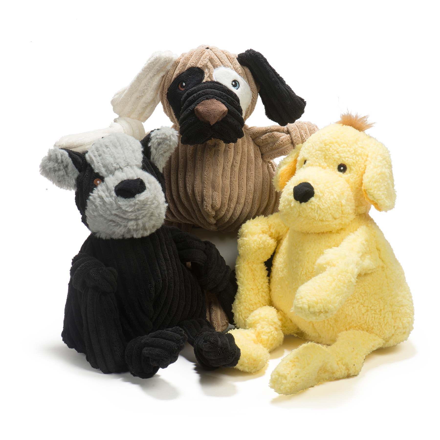 HuggleMutts Large Mixed-Breed Dog Toy with 5 Squeakers