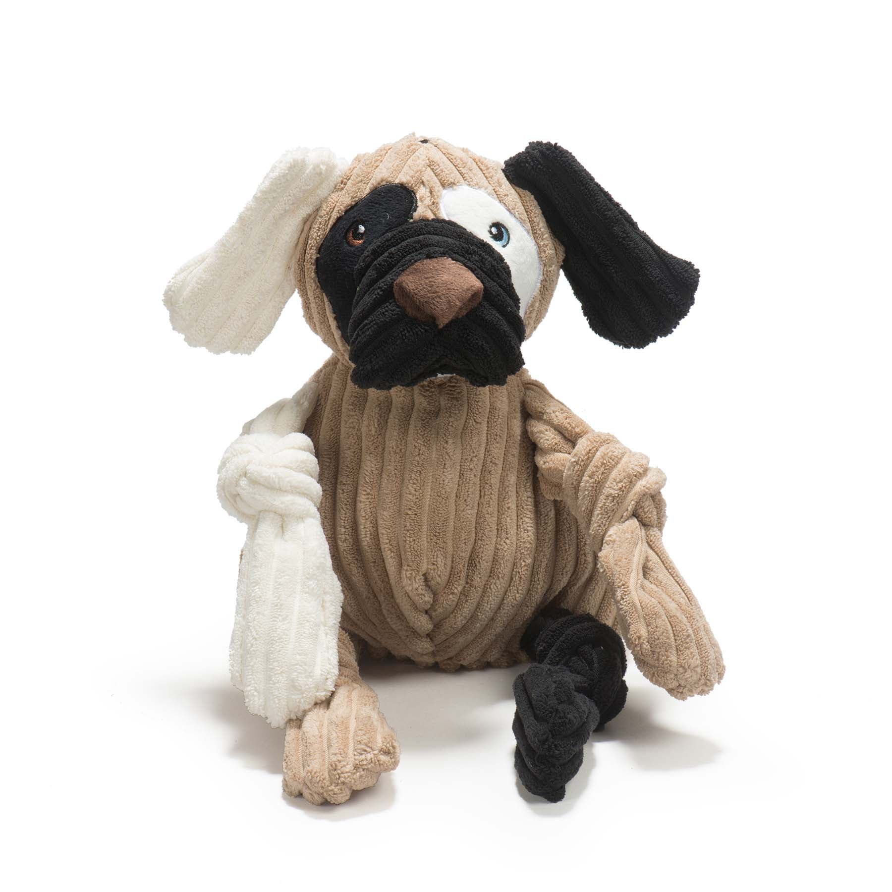 HuggleMutts Large Mixed-Breed Dog Toy with 5 Squeakers