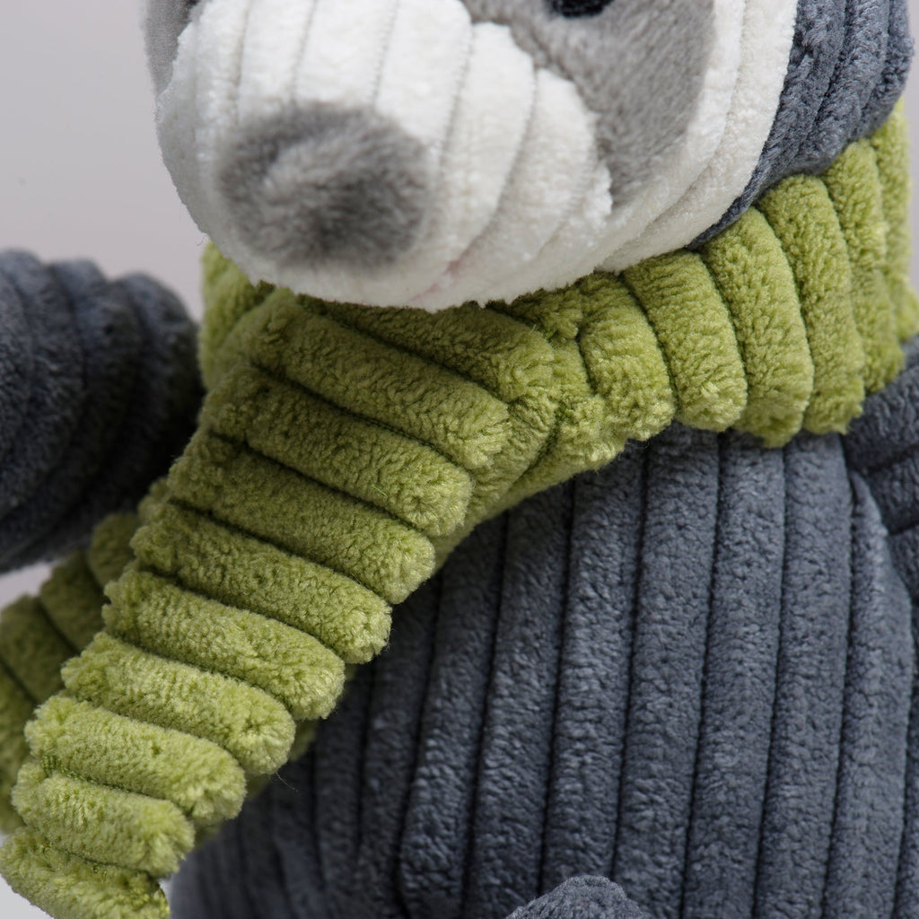 Seb Sloth Knottie Dog Toy with Green Scarf, 15-Inch