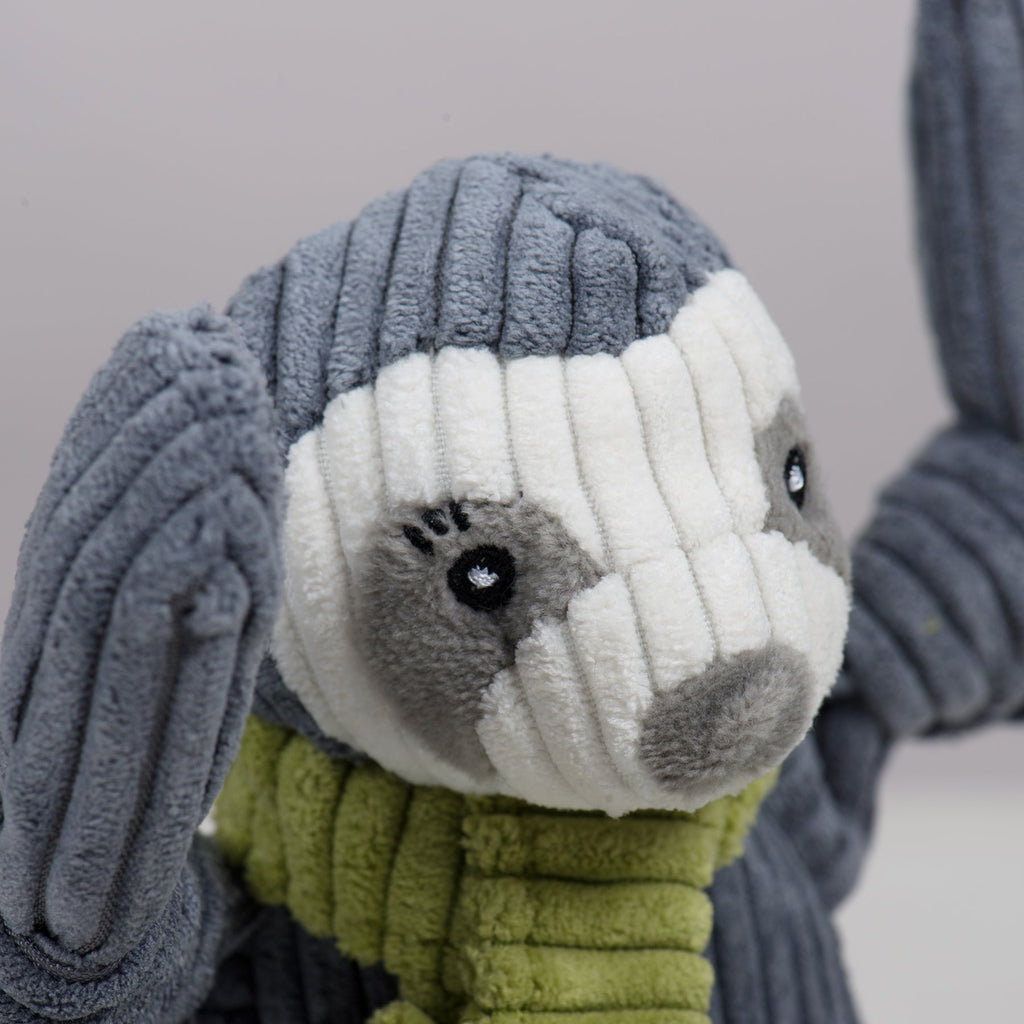 Seb Sloth Knottie Dog Toy with Green Scarf, 15-Inch