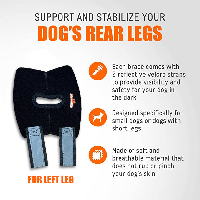Back Hock Dog Braces, Pair – Neoprene and Nylon Support