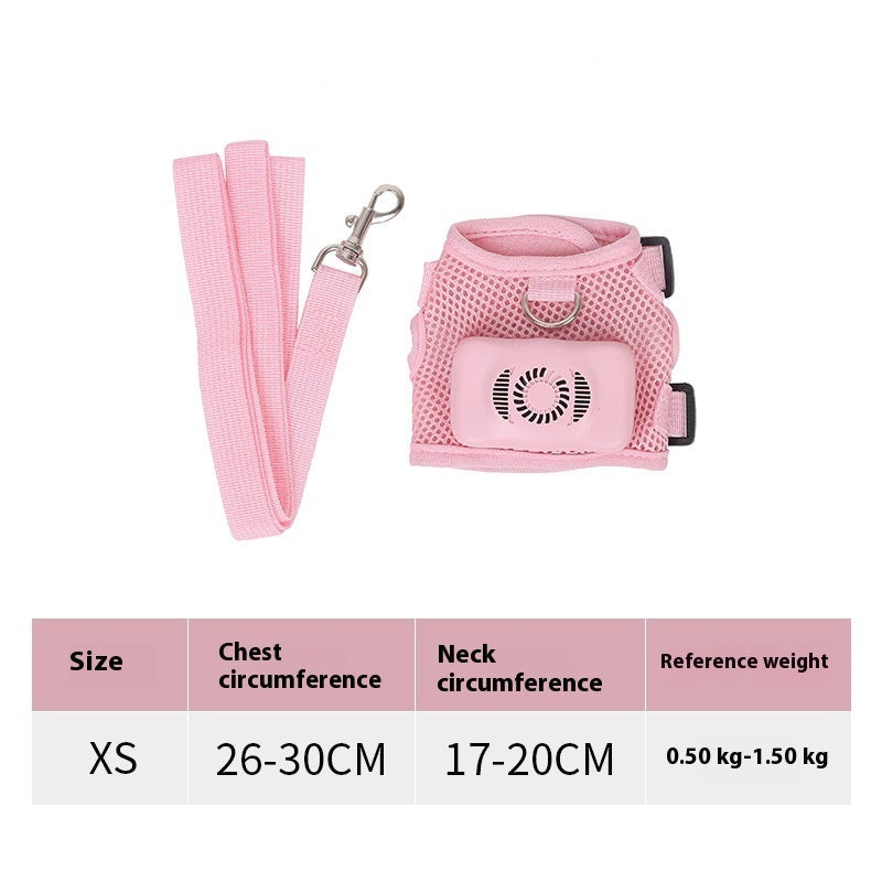 Wearable Pet Air Conditioner Harness for Small Dogs & Cats