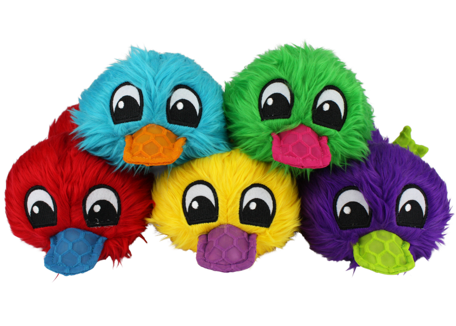 Plush Duck Dog Toy with Squeakers, Assorted Colors