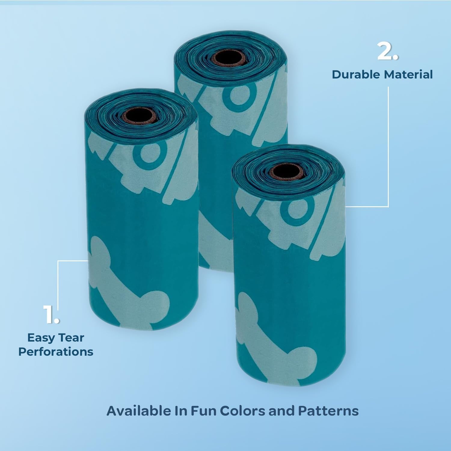 Dog Waste Bag Roll Replacements for Refuse Cleanup