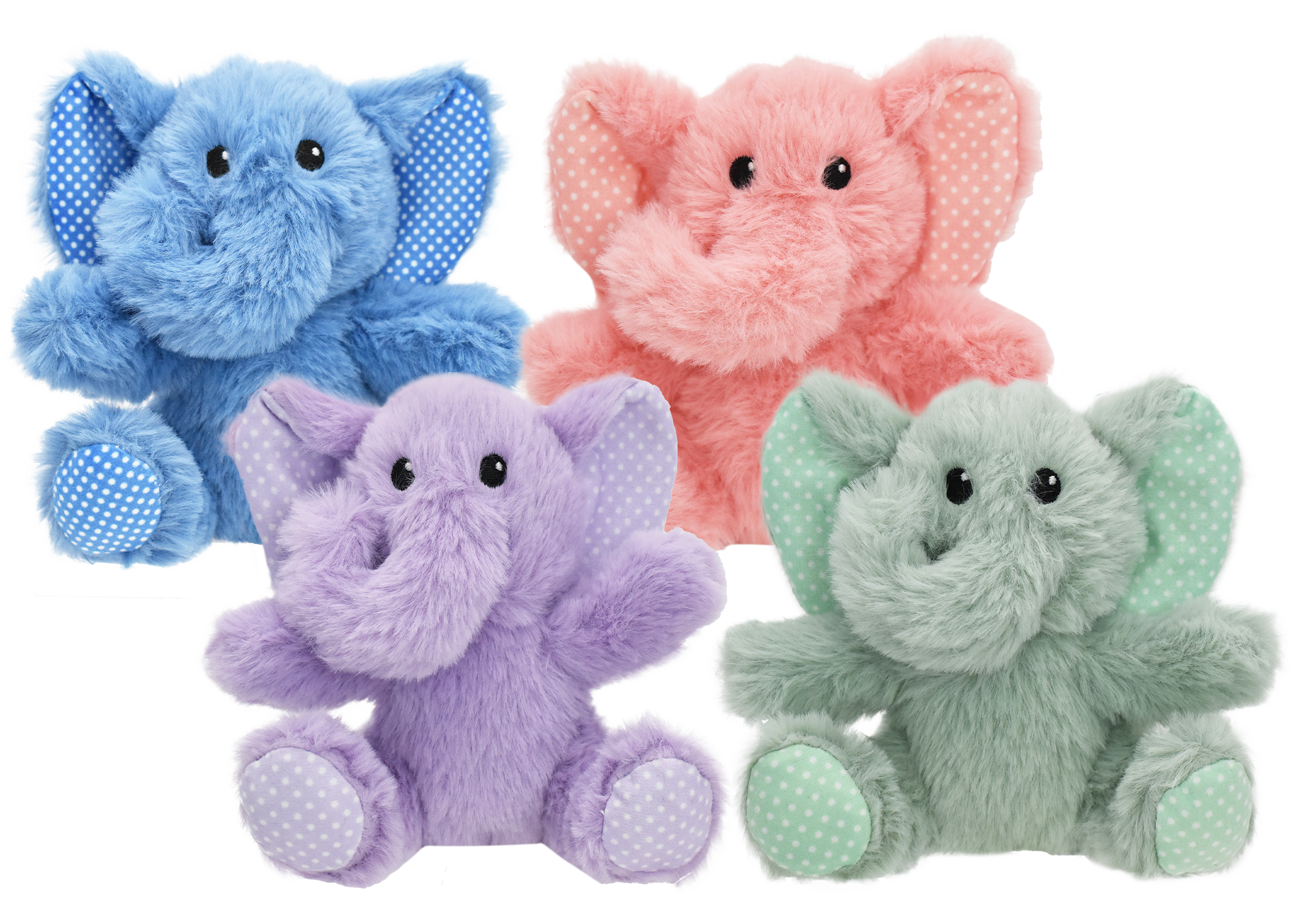 Minipet Elephant Plush Dog Toy with Squeaker and Crinkle Ears