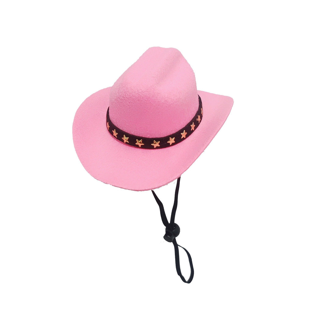 Star Cowboy Hat for Cats and Small Dogs, Adjustable Fit