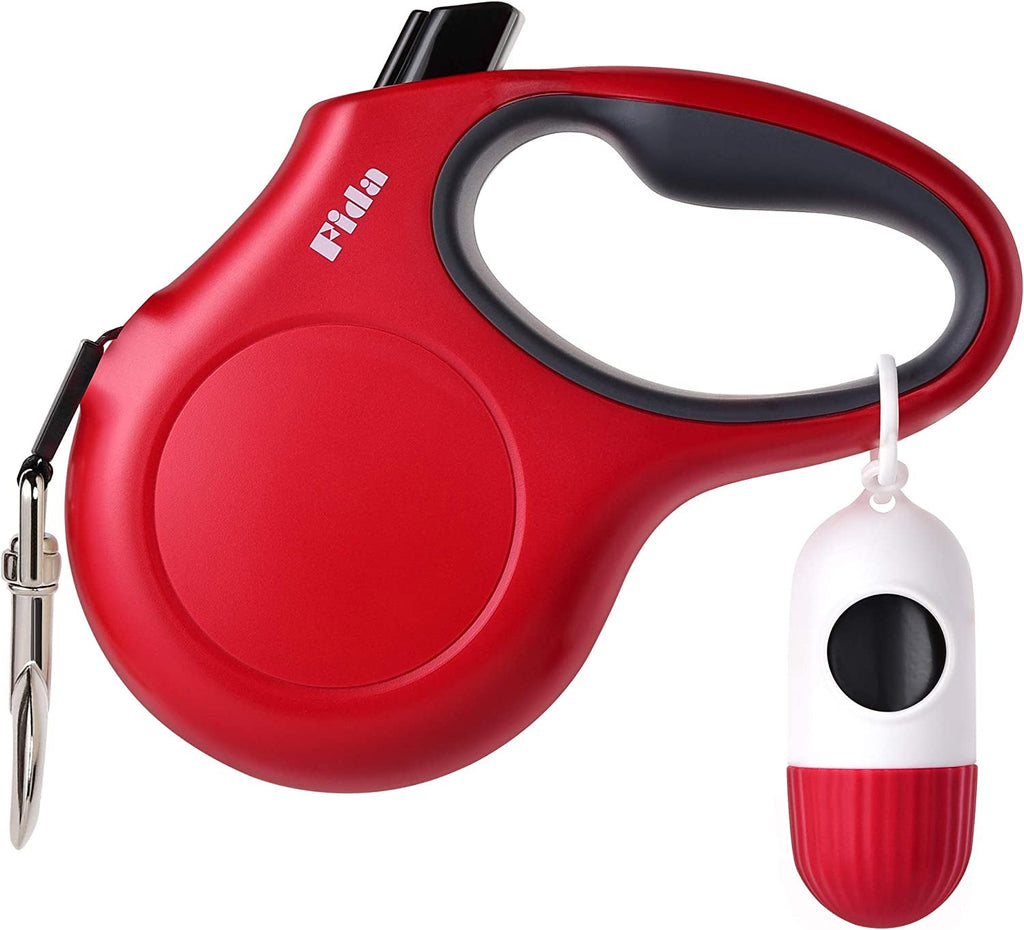 16ft Retractable Leash for Small Dogs and Cats, Reflective, with Waste Bag Dispenser