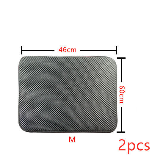 EVA Cat Litter Mat – Waterproof, Foldable, Black or Grey, S–L