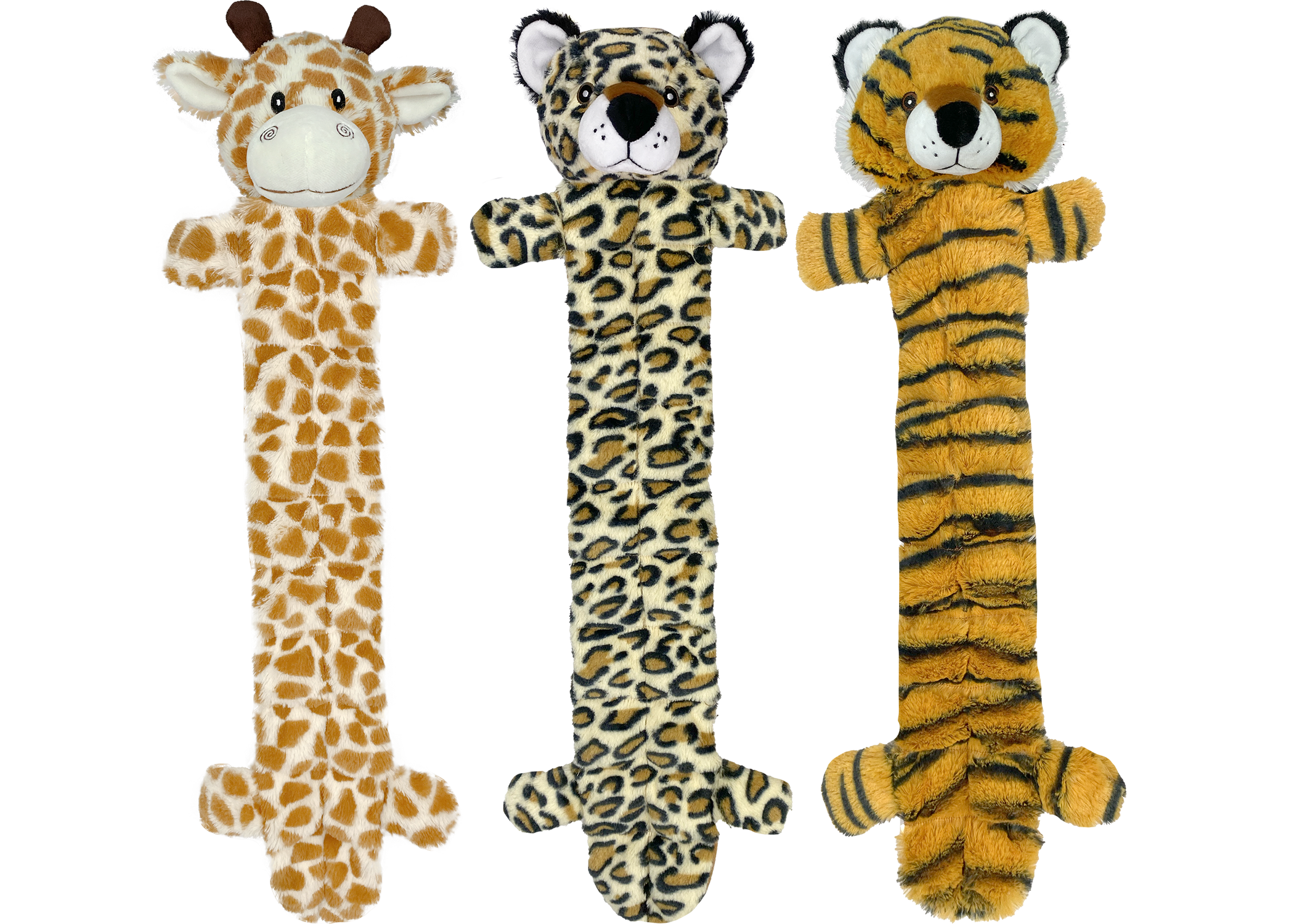 Extra Large Safari Squeaker Mat Dog Toy – Giraffe, Leopard, or Tiger