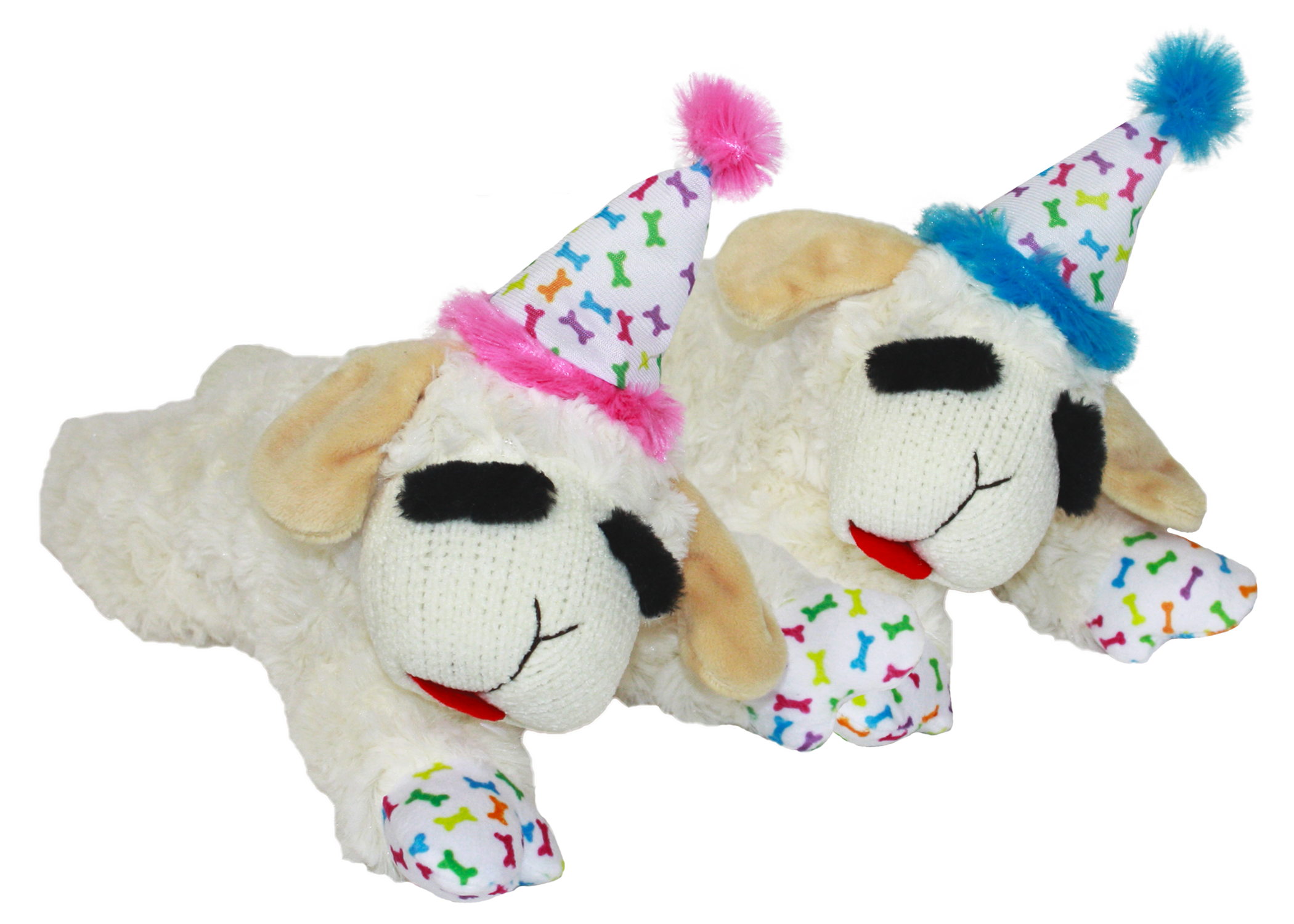 Lamb Chop Birthday Plush Dog Toy – Soft, Festive, Two Colors