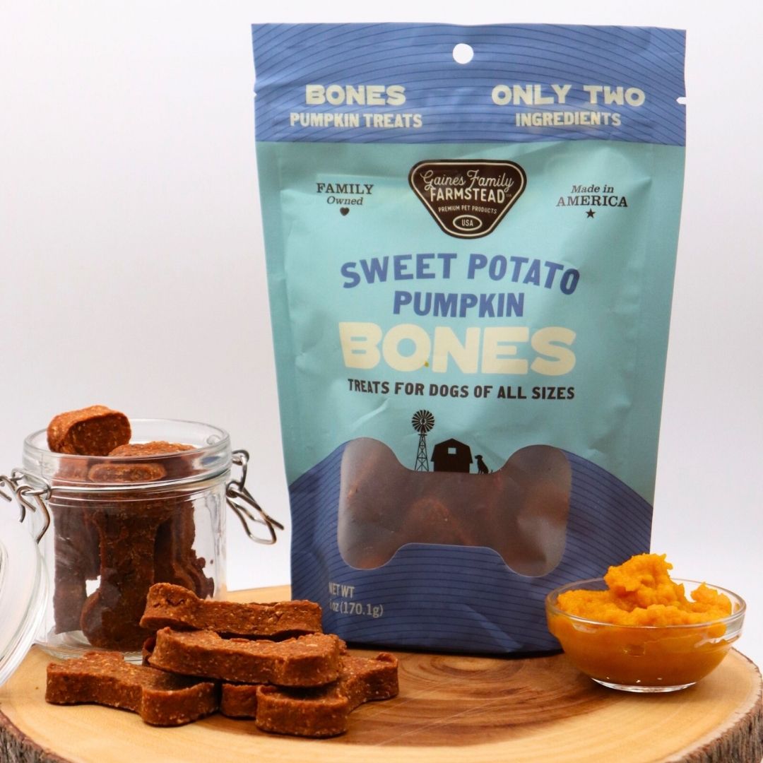 Sweet Potato & Pumpkin Dog Bones – Chewy, Vitamin-Rich Treats