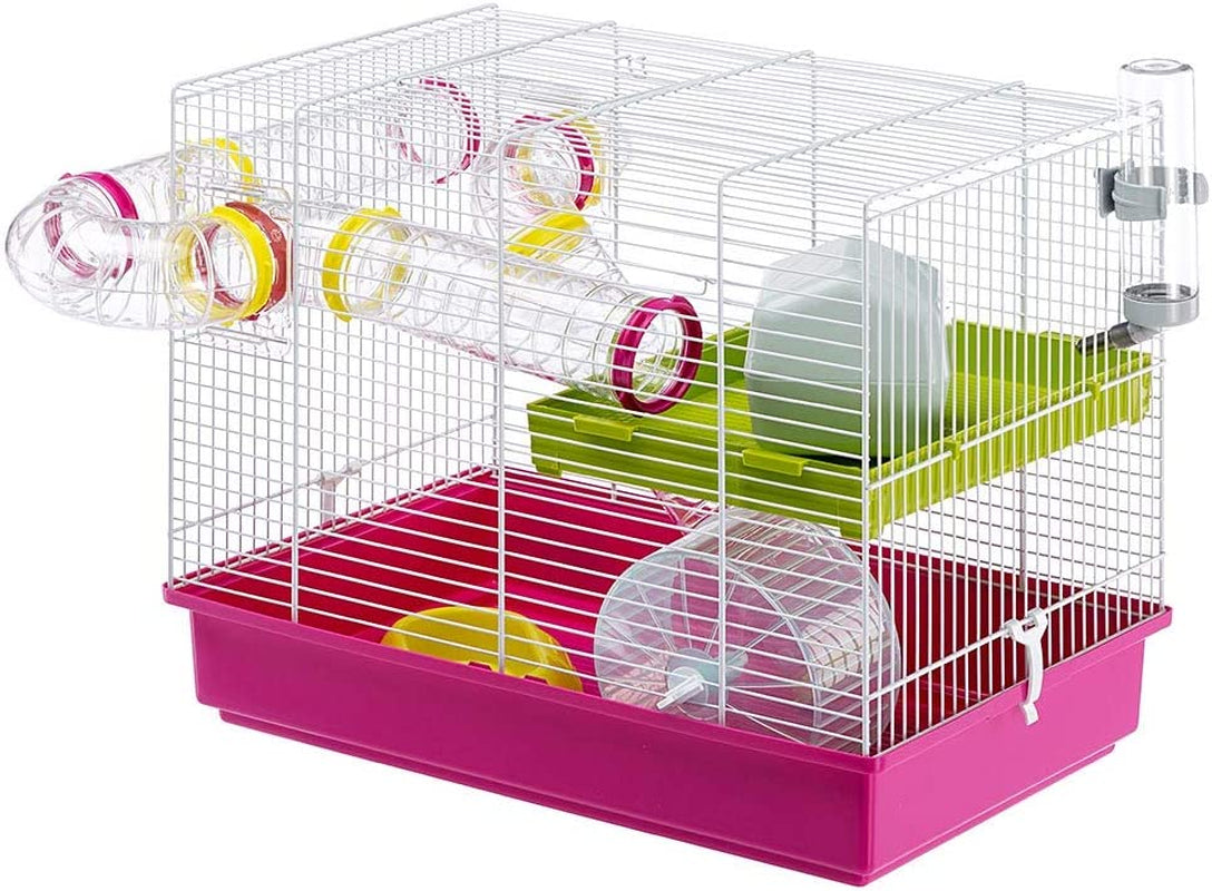 Interactive Hamster Cage with Accessories and Deep Base