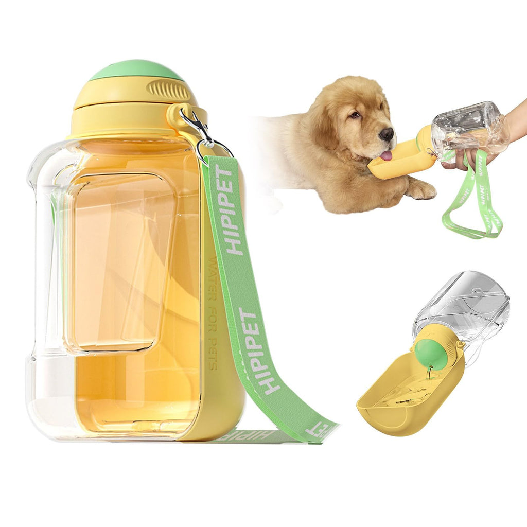 2-in-1 Dog Water Bottle and Food Container, 1000ml Capacity