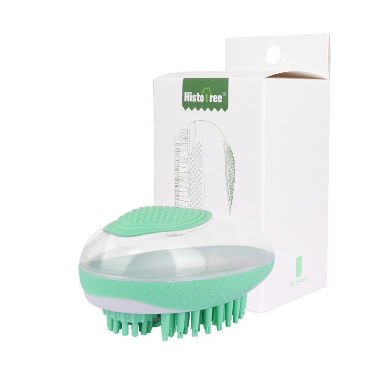 2-in-1 Bath & Grooming Brush for Cats and Dogs, Silicone Bristles