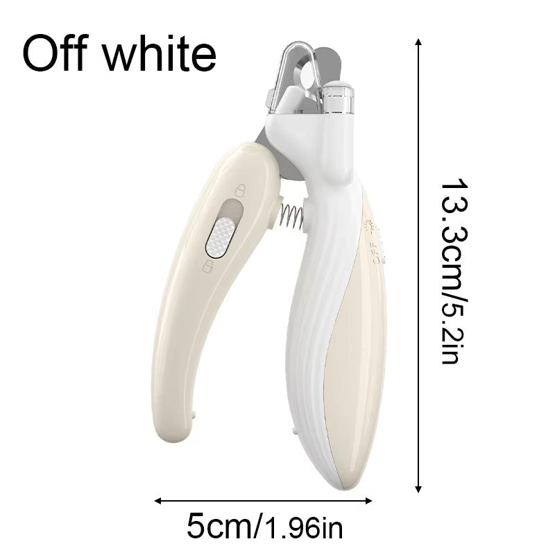 LED Pet Nail Clippers for Dogs & Cats with Safety Lock