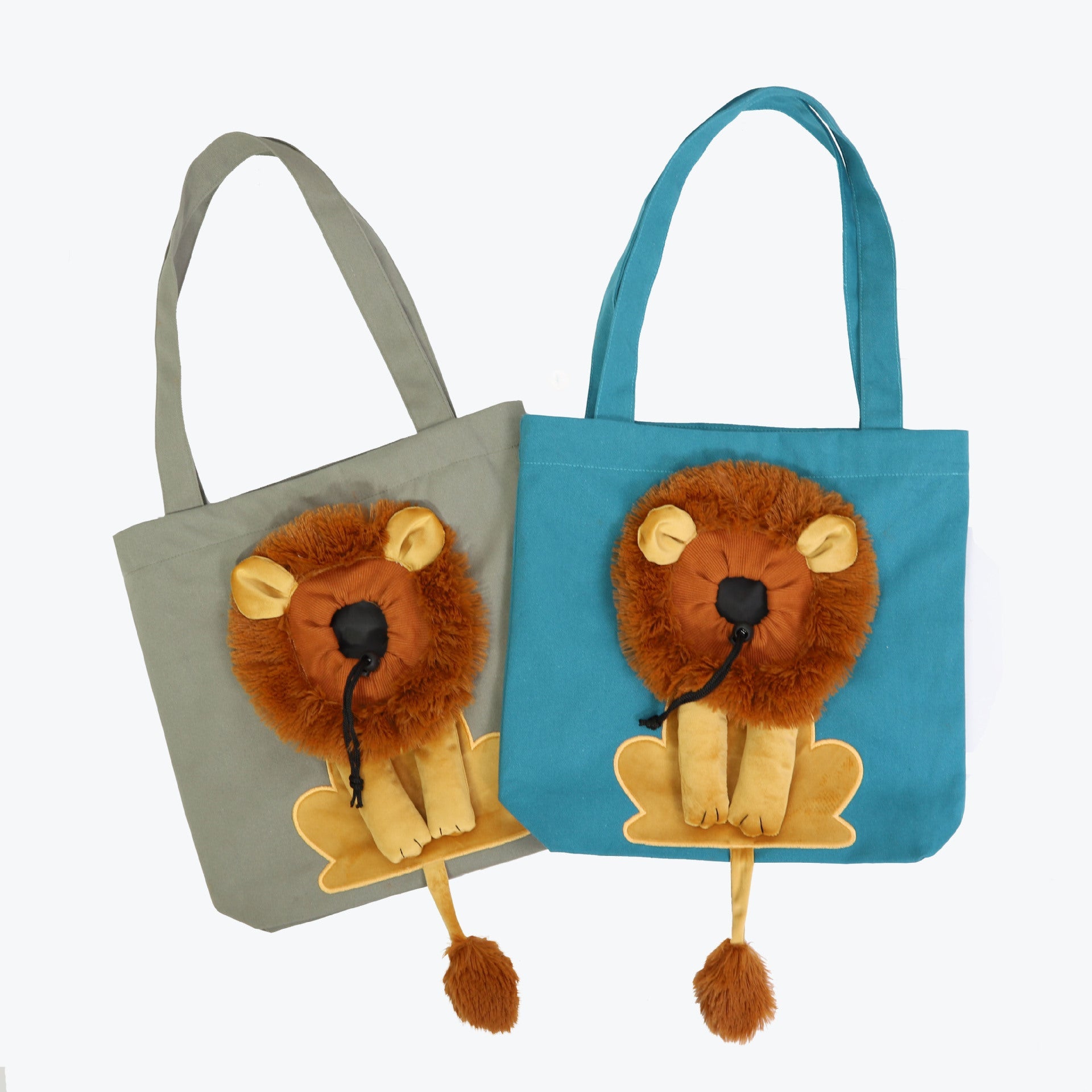 Lion Design Canvas Pet Carrier for Small Dogs and Cats
